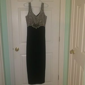 Black velvet dress